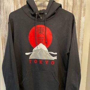 Mens Black graphic hoodie